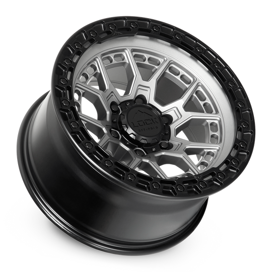 COMMANDO-7969MGMBR - Lock Offroad Commando 17X9 6X139.7 ET 0mm Matte Grey With Black Ring - Lock Offroad Wheels Canada