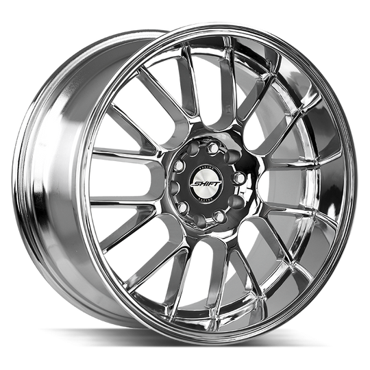 H28850130C - Shift H28 Crank 18X8.5 5X120 / 5X114.3 30mm Chrome - Shift H28 Wheels Canada