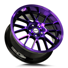 Charger l'image dans la galerie, H28850030GBMP - Shift H28 Crank 18X8.5 5X114.3 / 5X100 30mm Gloss Black, Purple - Shift H28 Wheels Canada
