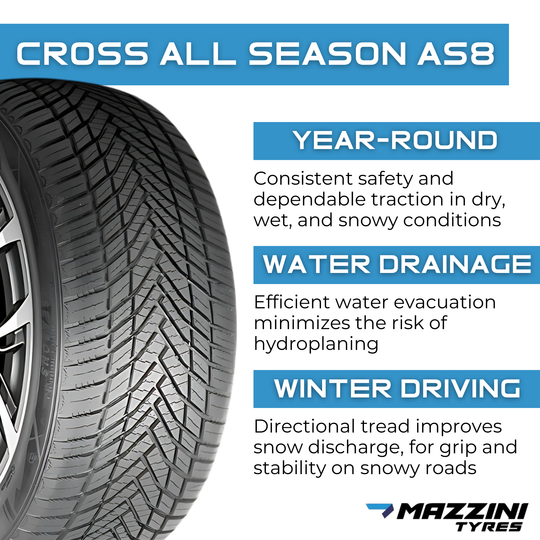 MZ2254519AW2-4PK 225/45R19 Mazzini Cross All-Season AS8 96Y Mazzini Tires Canada