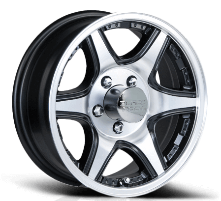 922MB351230 - Carlstar Crosstrax 13X5 5X114.3 ET 0mm Machined with Black Accents - Carlstar Wheels Canada