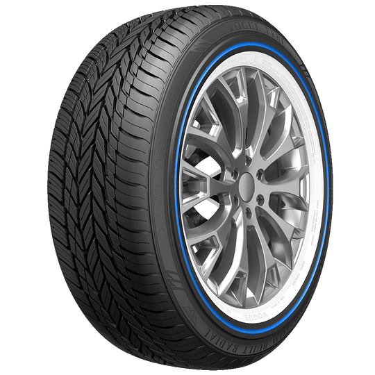 03382951 215/70R15XL Vogue Custom Built Radial White/Blue Stripe 103H Vogue Tires Canada