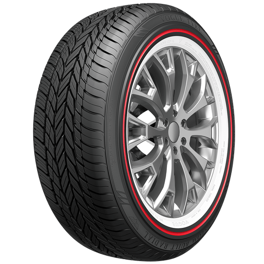 03106124  235/50R18XL Vogue Custom Built Radial White/Red Stripe 101V Vogue Tires Canada