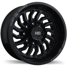 Load image into Gallery viewer, F267-2000-36BH-15C871 - Fast HD D-STRUCT 20X10.0 6X135 -15mm Gloss Black with Grey Milling - Fast HD Wheels Canada