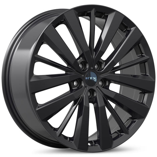 083499 - RTX OE NI02 18X8 5X114.3 ET 35mm Gloss Black -  RTX Wheels Canada