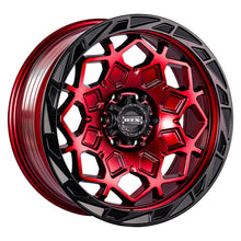 Load image into Gallery viewer, 083559 - RTX Offroad Spade 17X9 5X127 ET -15mm Candy Red Black Lip -  RTX Wheels Canada