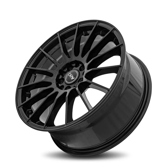 D15-177010H4073BLK - DRW D15 17X7 5X100 / 5X114.3 40mm Gloss Black - DRW Wheels Canada