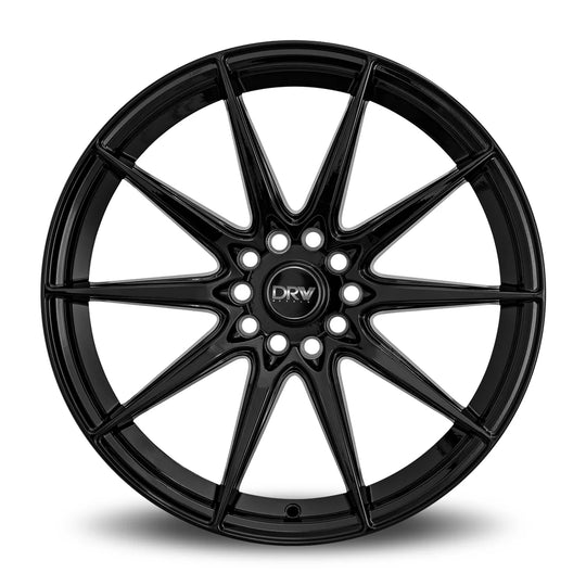 D21-177510H1083873BLK - DRW D19 17X7.5 5X108 38mm Gloss Black - DRW Wheels Canada