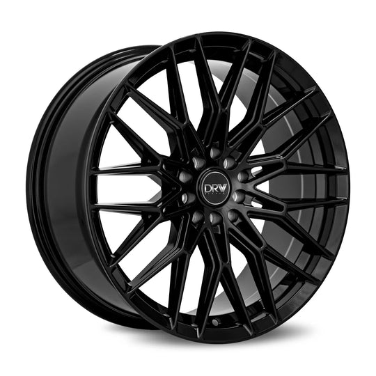 D21-17758H3873BLK - DRW D21 17X7.5 4X100 / 4X114.3 38mm Gloss Black - DRW Wheels Canada