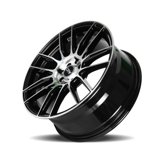 D22-188010H1053873BMF - DRW D22 18X8 5X105 / 5X114.3 38mm Black Machined Face - DRW Wheels Canada