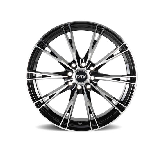 D23-188010H1123873BMF - DRW D23 18X8 5X112 / 5X114.3 38mm Black Machined Face - DRW Wheels Canada