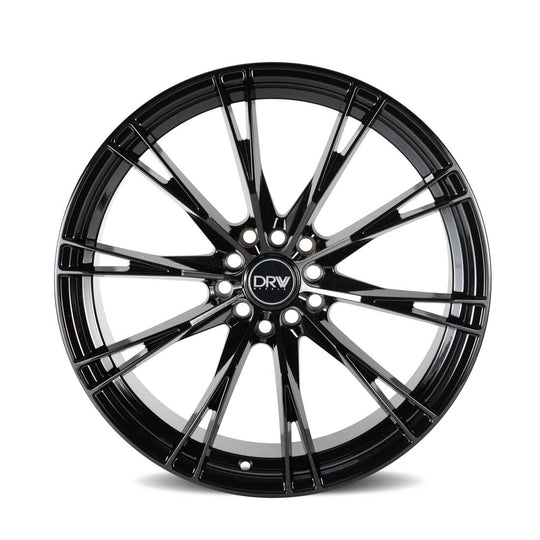 D23-188010H3873B - DRW D23 18X8 5X100 / 5X114.3 38mm Gloss Black - DRW Wheels Canada