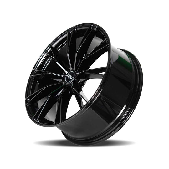 D23-177510H3873B - DRW D23 17X7.5 5X100 / 5X114.3 38mm Gloss Black - DRW Wheels Canada