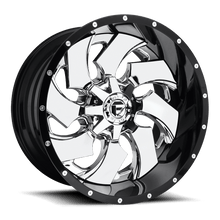 Charger l'image dans la galerie, D24022408247 - Fuel Off-Road D240 Cleaver 22X14 8X165.1 -70 mm Chrome Plated Gloss Black Lip - Fuel Off-Road Wheels Canada