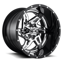 Load image into Gallery viewer, D27222201747 - Fuel Off-Road D272 Rocker 22X12 8X170 -44 mm Chrome Plated Gloss Black Lip - Fuel Off-Road Wheels Canada