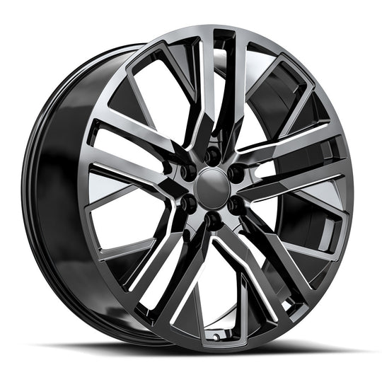D36-2295031GBM - O.E. Revolution D-36 22X9 6X139.7 31mm Gloss Black & Milled - O.E. Revolution Wheels Canada