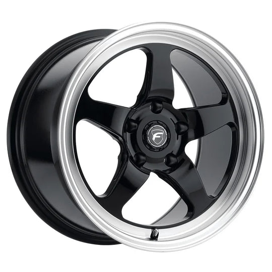 F09170022P45 - Forgestar D5 Drag 17X10 5X120 ET 7.3mm Gloss Black Machined - Forgestar Wheels Canada