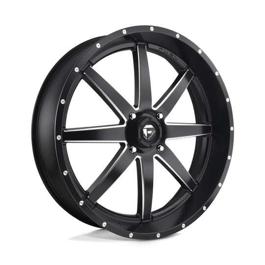 D5382670A644 - Fuel Off-Road D538 Maverick 26X7 4X137 13mm Matte Black Milled - Fuel Off-Road Wheels Canada