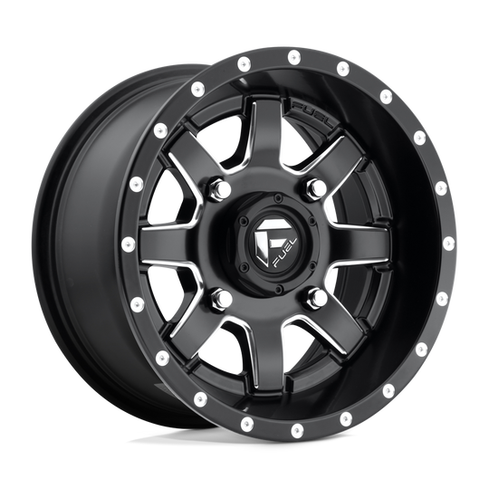 D5381470A444 - Fuel Off-Road D538 Maverick 14X7 4X110 13mm Matte Black Milled - Fuel Off-Road Wheels Canada