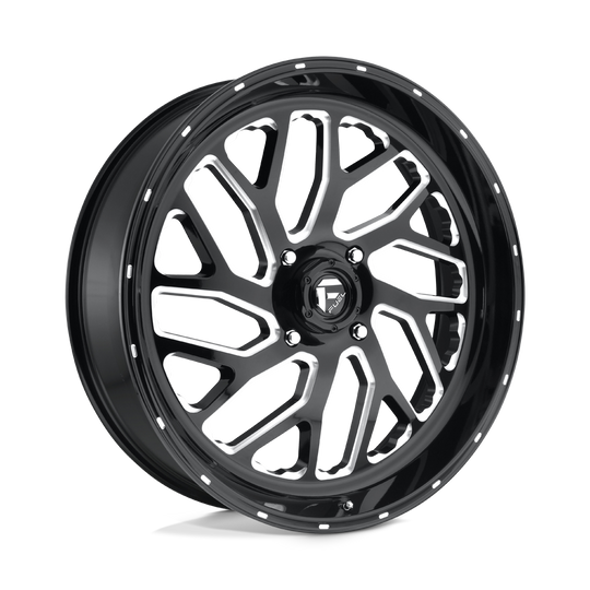 D5812470A644 - Fuel Off-Road D581 Triton 24X7 4X137 13mm Gloss Black Milled - Fuel Off-Road Wheels Canada