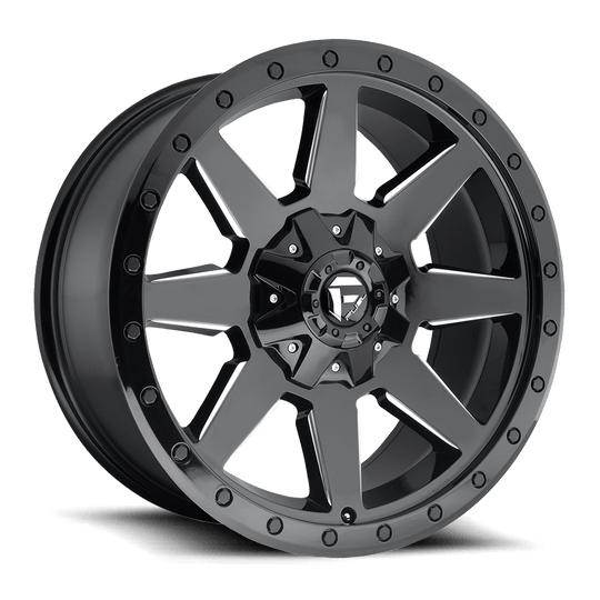 D59720908250 - Fuel Offroad D597 Wildcat 20X9 8X165.1  1mm Gloss Black Milled - Fuel Offroad Wheels Canada