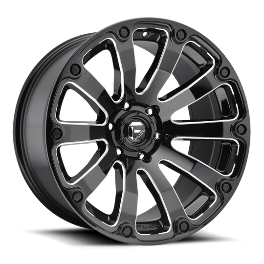 D59820201847 - Fuel Off-Road D598 Diesel 20X12 8X180 -44 mm Gloss Black Milled - Fuel Off-Road Wheels Canada