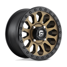 Charger l'image dans la galerie, D6001570A654 - Fuel Off-Road D600 Vector 15X7 4X137 38mm Matte Bronze Black Bead Ring - Fuel Off-Road Wheels Canada