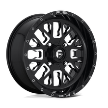 Charger l'image dans la galerie, D6111870A644 - Fuel Off-Road D611 Stroke 18X7 4X137 13mm Gloss Black Milled - Fuel Off-Road Wheels Canada
