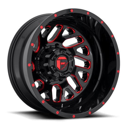 D65620829235 - Fuel Off-Road D656 Triton 20X8.25 8X200 -201 mm Gloss Black Red Tinted Clear - Fuel Off-Road Wheels Canada