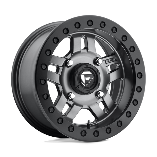 D9181570A543 - Fuel Off-Road D918 Anza Beadlock 15X7 4X156 13mm Matte Gun Metal - Fuel Off-Road Wheels Canada
