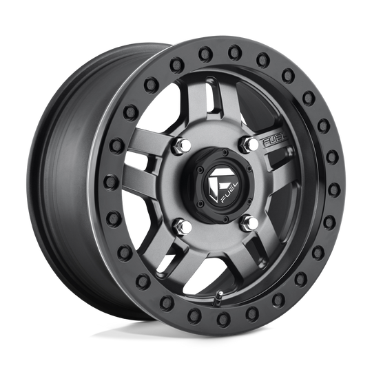 D9181570A554 - Fuel Off-Road D918 Anza Beadlock 15X7 4X156 38mm Matte Gun Metal - Fuel Off-Road Wheels Canada
