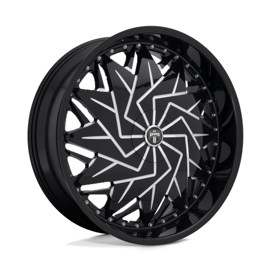 S231269022+15 - DUB S231 Dazr 26X9 5X115 / 5X120.65 15mm Gloss Black Milled - DUB Wheels Canada
