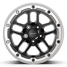 Load image into Gallery viewer, DF01-17080-5127-12MB - Defiant DF01 17X8 5X127 ET12mm Gloss Black with Milled Ring - Defiant Wheels Canada