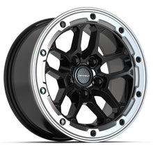 Load image into Gallery viewer, DF01-17080-5127-12MB - Defiant DF01 17X8 5X127 ET12mm Gloss Black with Milled Ring - Defiant Wheels Canada