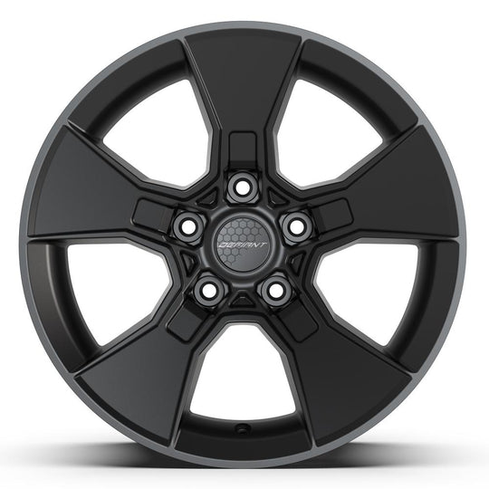 DF02-17085-5127-12B1 - Defiant DF02 17X8.5 5X127 ET12mm Satin Black - Defiant Wheels Canada