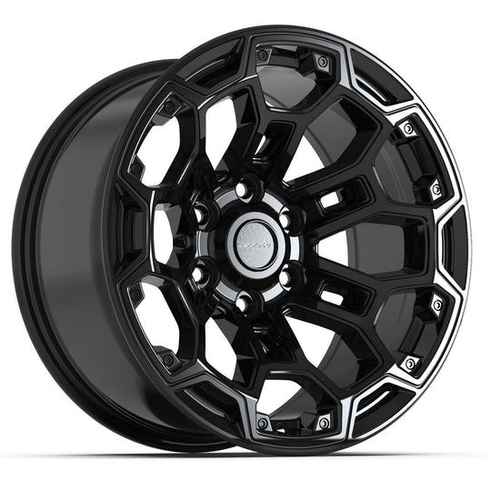 DF03-18090-6550-12B - Defiant DF03 18X9 6X139.7 ET-12mm Gloss Black - Defiant Wheels Canada