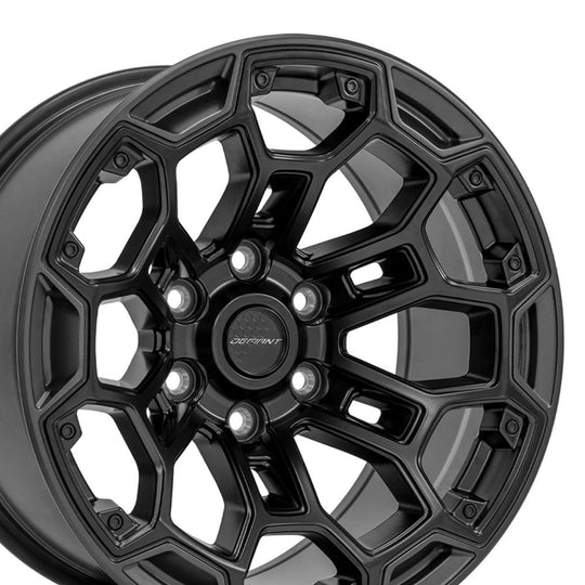 DF03-18090-6550-12B1G1 - Defiant DF03 18X9 6X139.7 ET-12mm Satin Black with Satin Charcoal - Defiant Wheels Canada