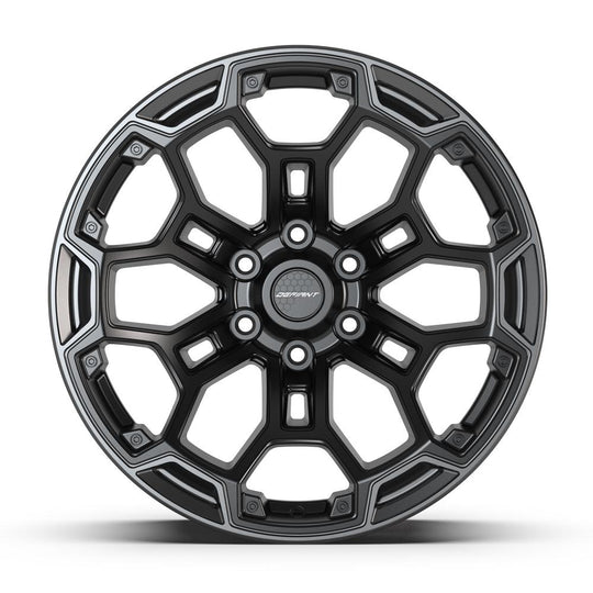 DF03-20090-6550-12B1G1 - Defiant DF03 20X9 6X139.7 ET-12mm Satin Black with Satin Charcoal - Defiant Wheels Canada