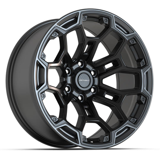 DF03-20090-6550-12B1G1 - Defiant DF03 20X9 6X139.7 ET-12mm Satin Black with Satin Charcoal - Defiant Wheels Canada