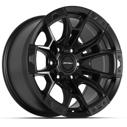 DF04-17090-6135-12B1 - Defiant DF04 17X9 6X135 ET12mm Satin Black - Defiant Wheels Canada