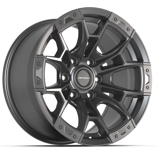 DF04-17090-6135-12G1 - Defiant DF04 17X9 6X135 ET12mm Dark Satin Charcoal - Defiant Wheels Canada