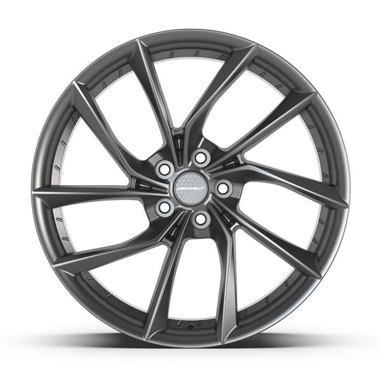 DF06-20090-5120-35G1 - Defiant DF06 20X9 5X120 ET35mm Dark Satin Charcoal - Defiant Wheels Canada