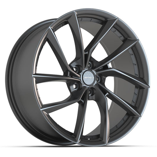 DF06-20090-5120-35G1 - Defiant DF06 20X9 5X120 ET35mm Dark Satin Charcoal - Defiant Wheels Canada