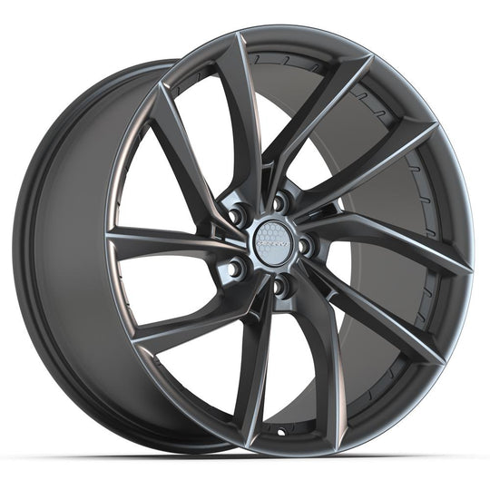 DF06-20100-5120-35G1 - Defiant DF06 20X10 5X120 ET35mm Dark Satin Charcoal - Defiant Wheels Canada