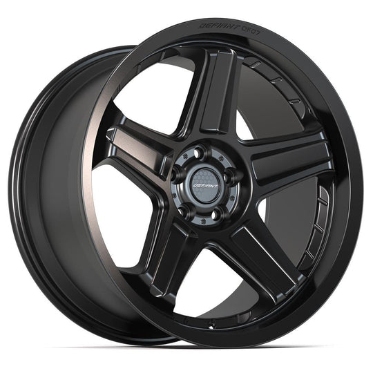 DF07-20105-5115-26B1 - Defiant DF07 20X10.5 5X115 ET26mm Satin Black - Defiant Wheels Canada