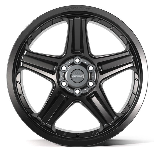 DF07-22100-6550-12B1 - Defiant DF07 22X10 6X139.7 ET-12mm Satin Black - Defiant Wheels Canada