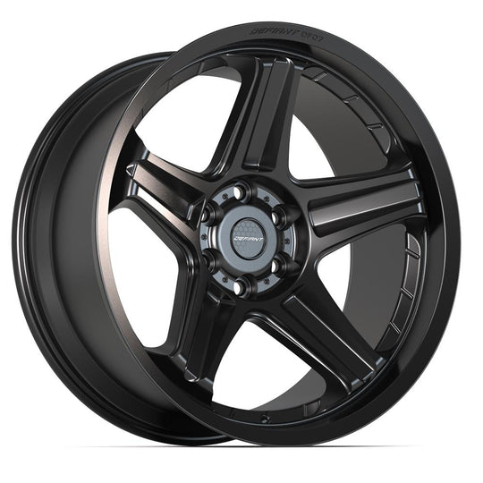 DF07-22100-6550-12B1 - Defiant DF07 22X10 6X139.7 ET-12mm Satin Black - Defiant Wheels Canada