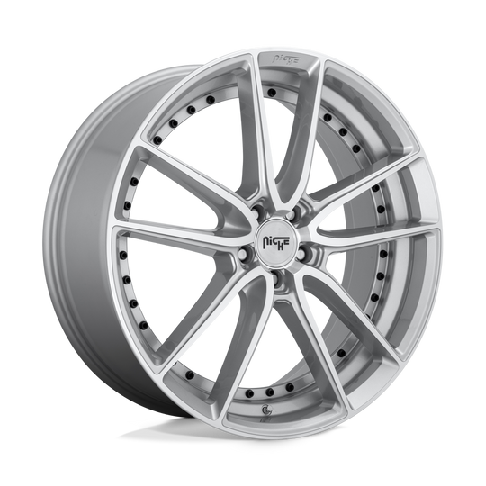 M221229043+38 - Niche M221 DFS 22X9 5X112  38mm Gloss Silver Machined - Niche Wheels Canada