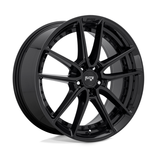 M223199543+48 - Niche M223 DFS 19X9.5 5X112  48mm Gloss Black - Niche Wheels Canada