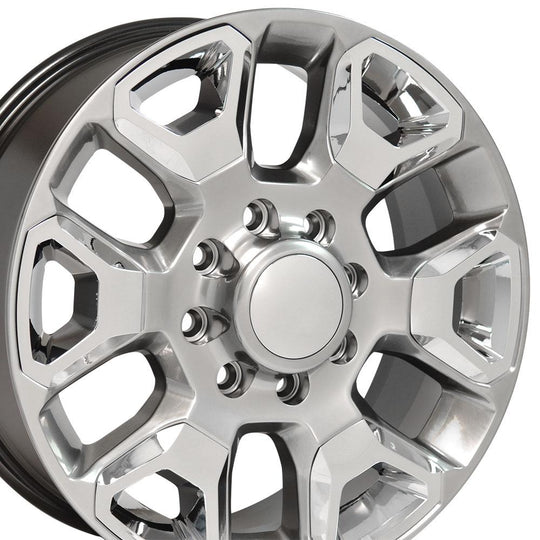 DG66-20080-8165-54HS-ic - OE Wheels Replica DG66 20X8 8X165.1 ET54.65mm Hyper Silver with Chrome - OE Wheels Wheels Canada